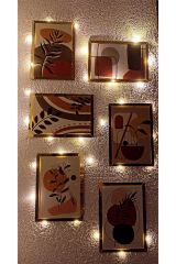 6 Parça Çerçeveli Mdf Tablo 15 x 20