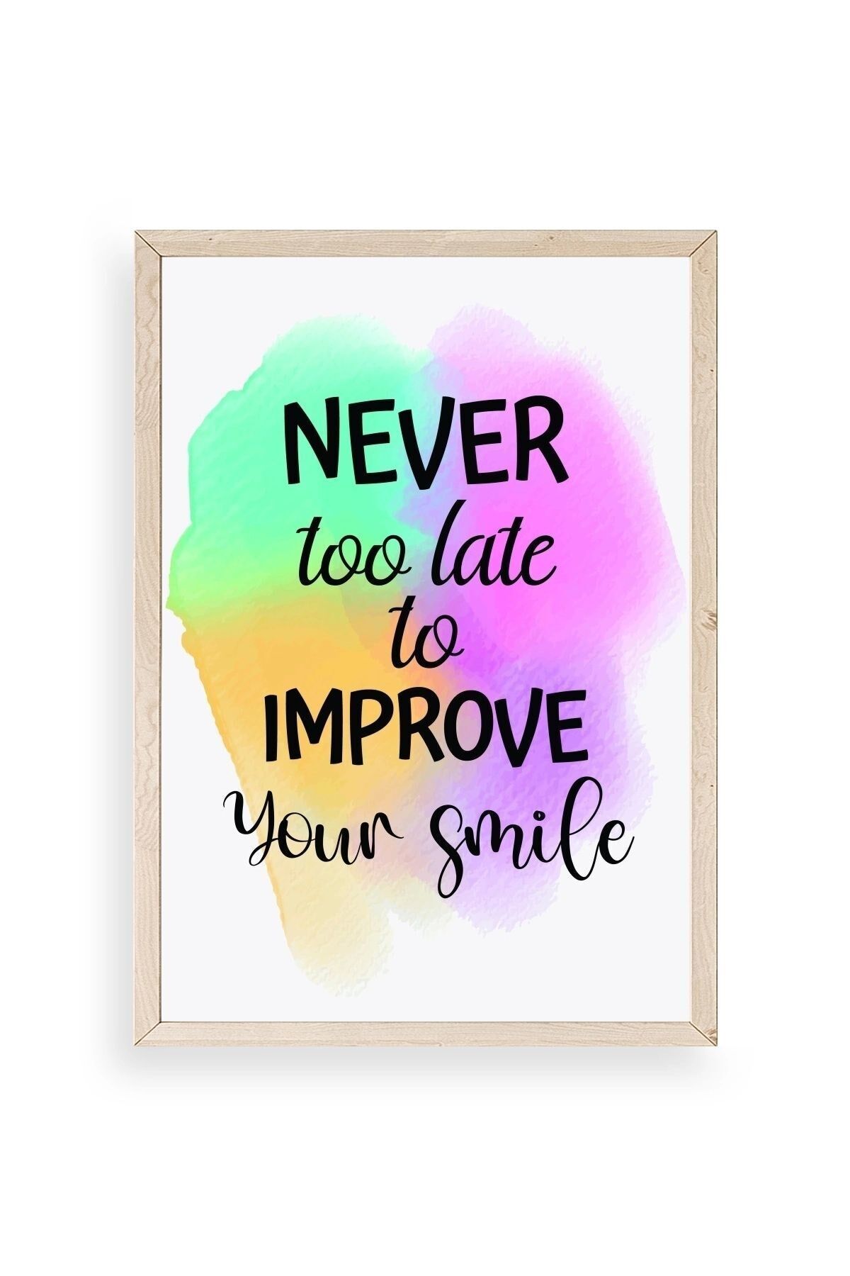 Motto Ahşap Çerçeveli Tablo 30 x 42