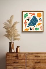 Kadın Ahşap Çerçeveli Tablo 23 x 23