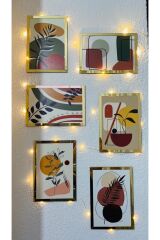 6 Parça Çerçeveli Mdf Tablo 15 x 20