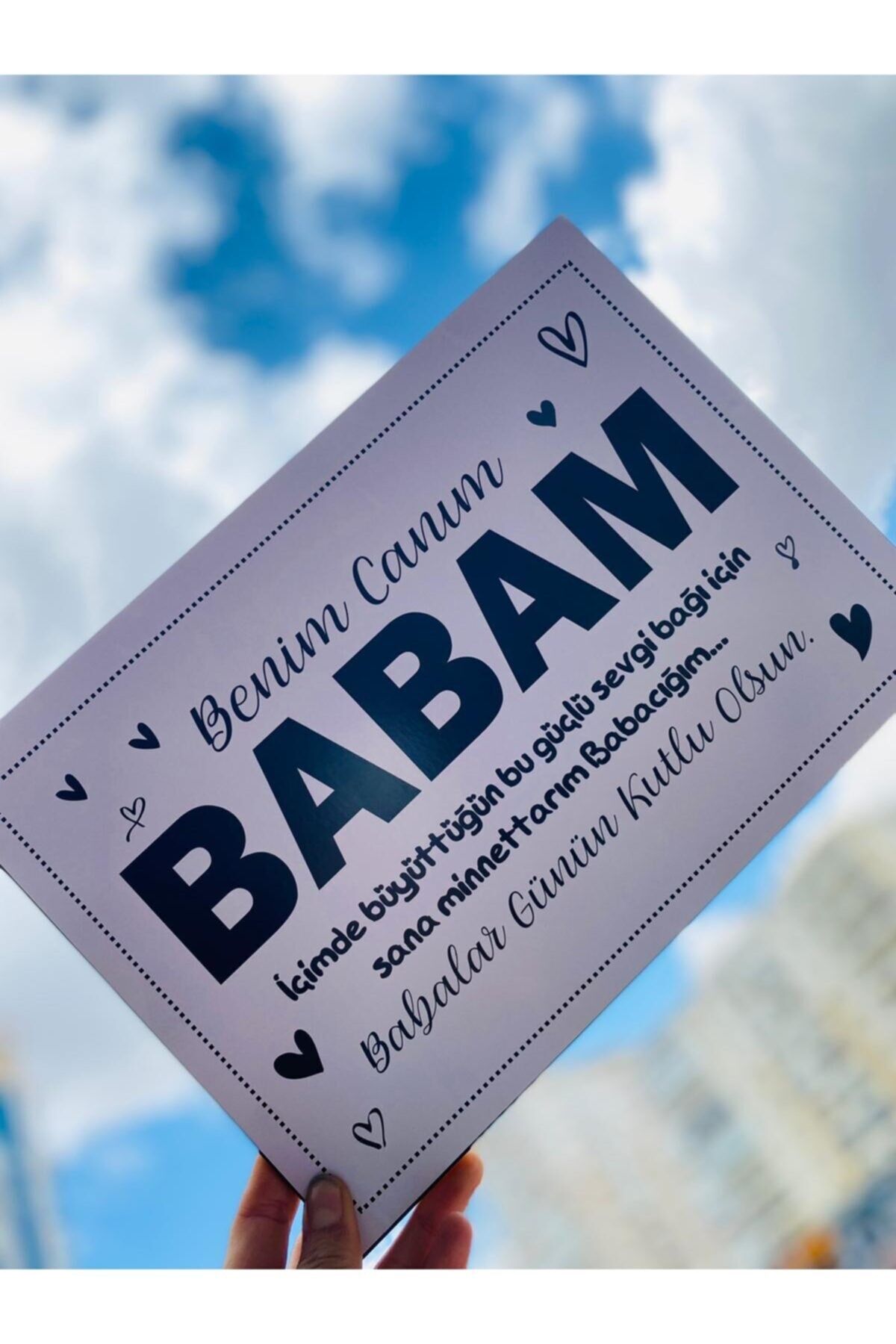 Babalar Gününe Babam Yazılı Tablo 30 x 22