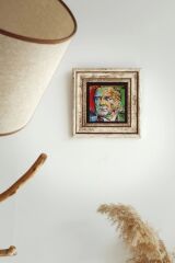 Atatürk Çerçeveli Taş Tablo , Çerçeveli Taş Duvar Dekoru-enkcrcvtbl-00173 20 cm