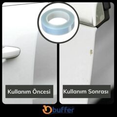 BUFFER® Şeffaf Su Geçirmeyen  Dayanıklı Kolay Yapışan Çizilmeye Dayanıklı Oto Darbe Koruyucu Bant
