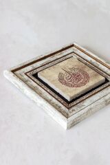 Hat Yazılı Çerçeveli Taş Tablo , Çerçeveli Taş Duvar Dekoru-enkcrcvtbl-00126 20 cm