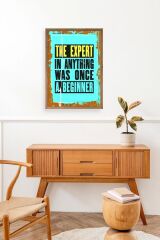 Motto Ahşap Çerçeveli Tablo 30 x 42