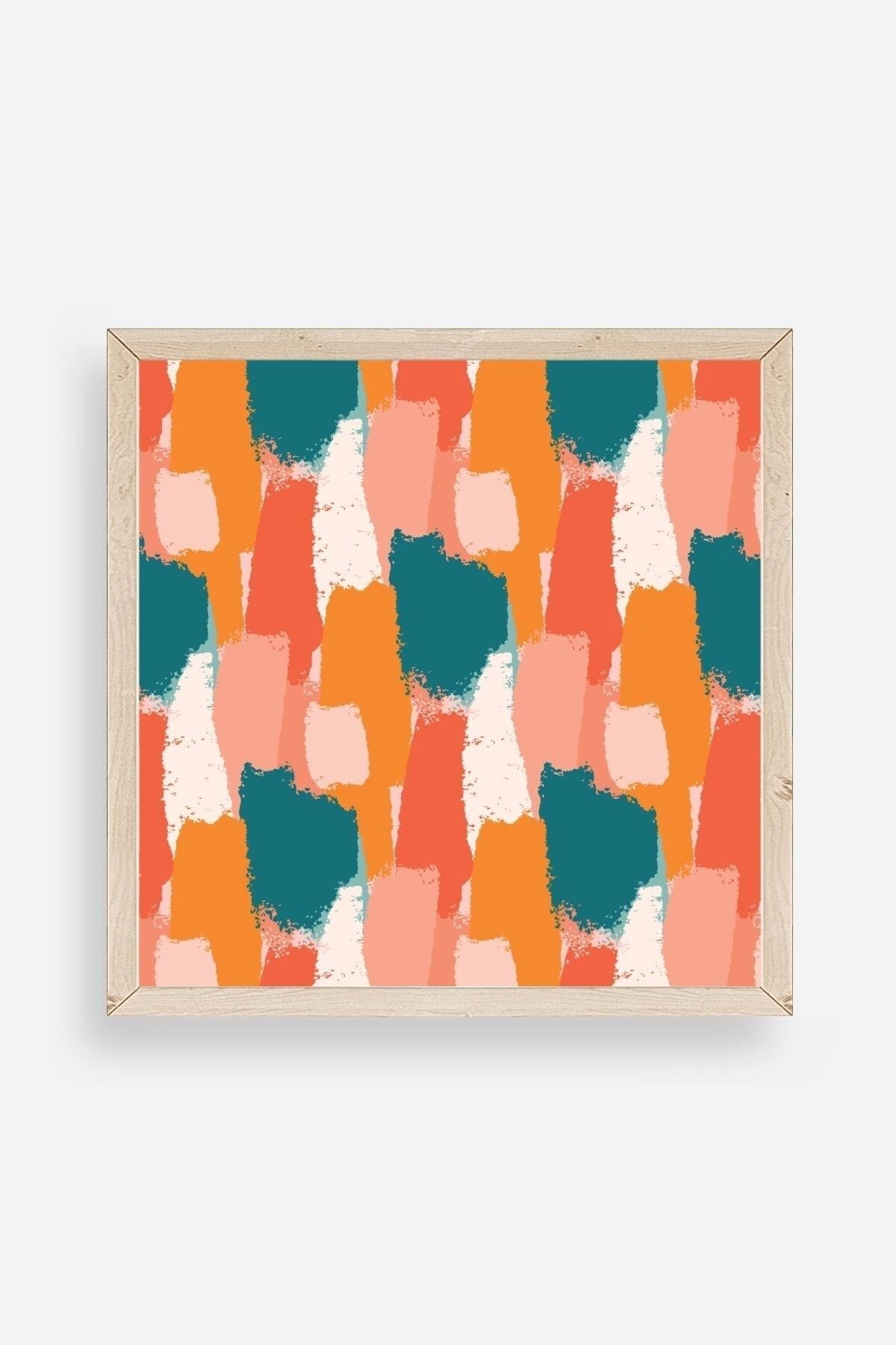 Soyut Ahşap Çerçeveli Tablo 23 x 23