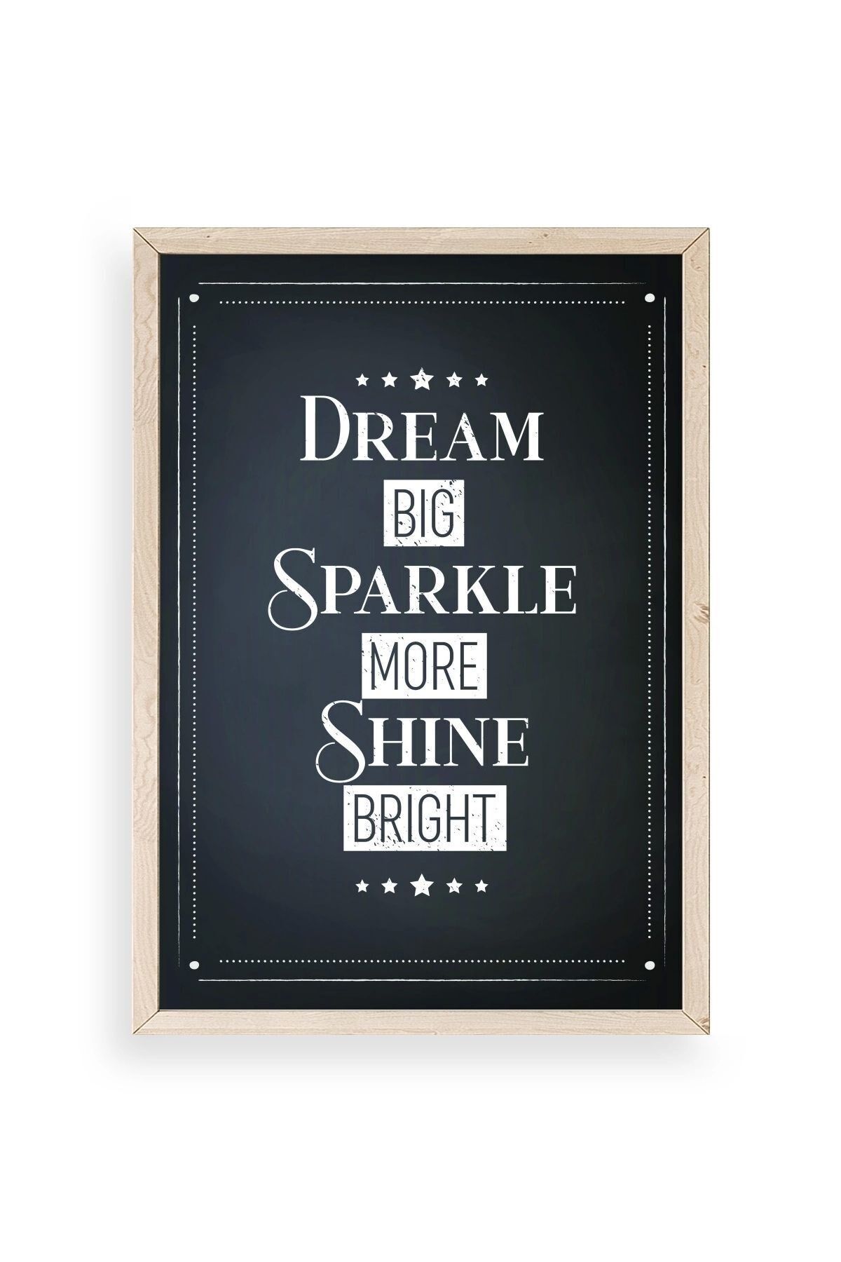 Motto Ahşap Çerçeveli Tablo 23 x 30