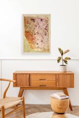 Harita Ahşap Çerçeveli Tablo 50 x 70