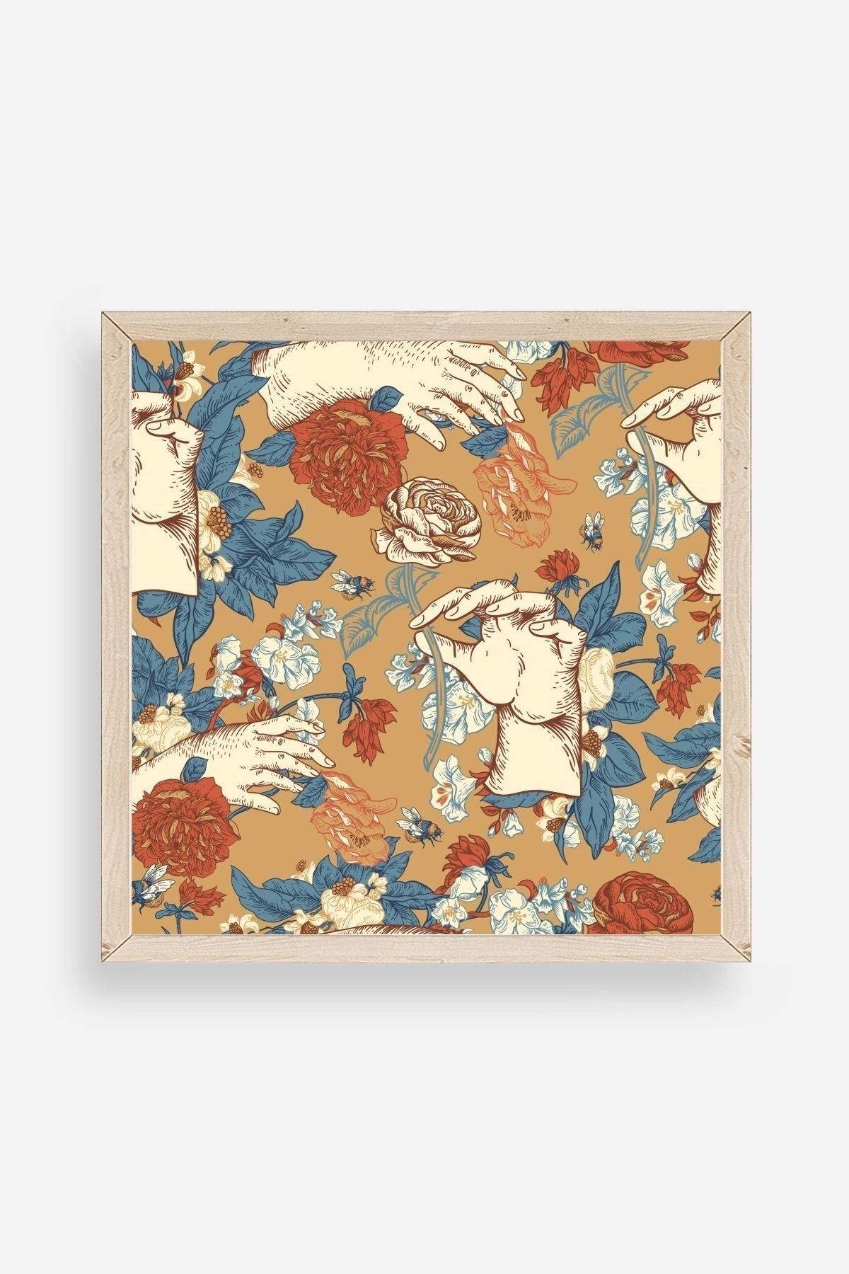 Güller Ahşap Çerçeveli Tablo 23 x 23