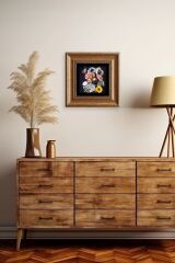 Van Gogh Çerçeveli Taş Tablo 20 cm