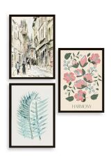 Harmony Üçlü Ahşap Çerçeveli Tablo 50 x 70