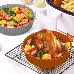 BUFFER® Renkli Isıya Dayanıklı Yıkanılabilir Silikon Fırın Ve Airfryer Yuvarlak Model Pişirme Matı 20 Cm