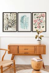 Harmony Üçlü Ahşap Çerçeveli Tablo 30 x 40