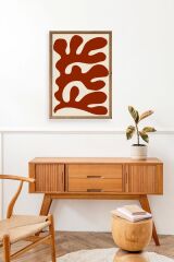 Soyut Ahşap Çerçeveli Tablo 30 x 42