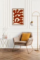 Soyut Ahşap Çerçeveli Tablo 50 x 70