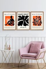 Matisse Üçlü Ahşap Çerçeveli Tablo 50 x 70