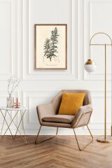 Yaprak Ahşap Çerçeveli Tablo 30 x 42