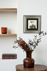 Kuşlar Çerçeveli Taş Tablo 20 cm