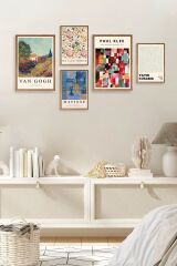 Ünlü Tablo Seti 5'li Tablo 30 x 40