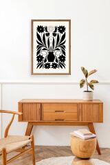 Çiçek Ahşap Çerçeveli Tablo 17 x 23