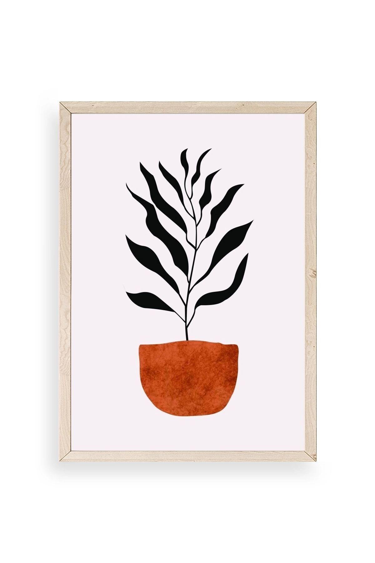 Saksı Ahşap Çerçeveli Tablo 30 x 42