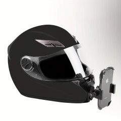 BUFFER® Motorsiklet Kask Önü Takılan Telefon Tutucu Aksiyon Kamerası Takılabilen Aparat