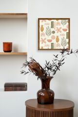 Yaprak Ahşap Çerçeveli Tablo 42 x 42