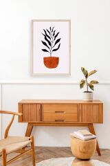 Saksı Ahşap Çerçeveli Tablo 23 x 30