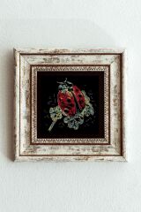 Soyut Desen Çerçeveli Taş Tablo , Çerçeveli Taş Duvar Dekoru-enkcrcvtbl-00101 20 cm