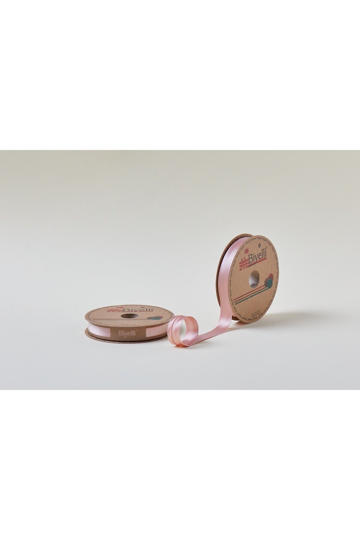 Biye Saten Katlı 097 Pudra 2 cm 25 Metre %100 Polyester
