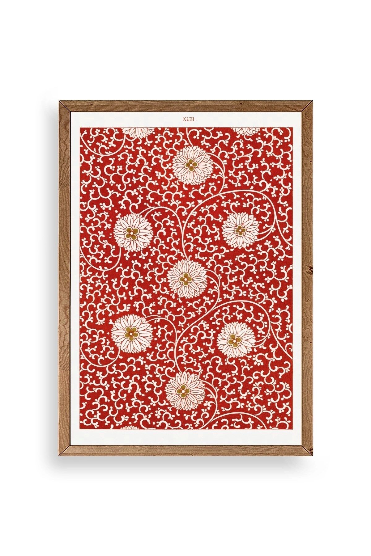 Çiçekler Ahşap Çerçeveli Tablo 17 x 23