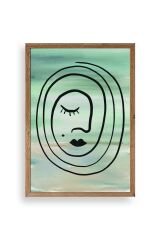 Soyut Ahşap Çerçeveli Tablo 23 x 30