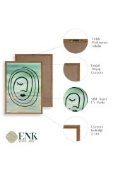 Soyut Ahşap Çerçeveli Tablo 23 x 30