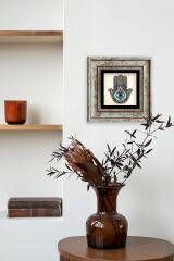 Fatma Ana Eli Çerçeveli Taş Tablo 20 cm