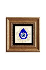 Nazar Boncuğu Çerçeveli Taş Tablo 20 cm