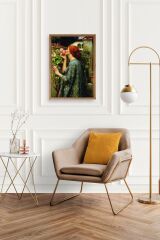 Kadın Ahşap Çerçeveli Tablo 30 x 42