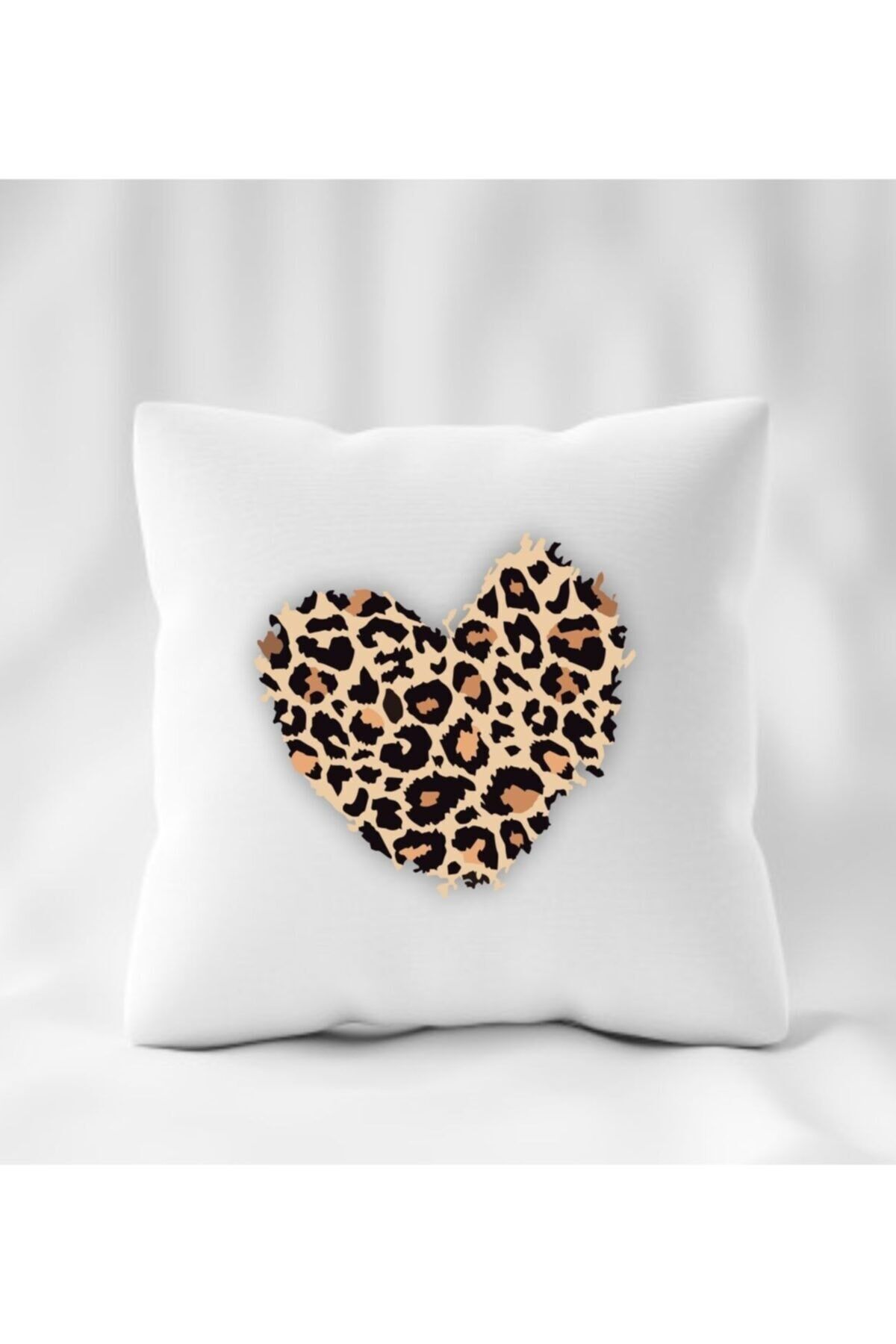 Leopar Desen Baskılı Yastık 40 x 40