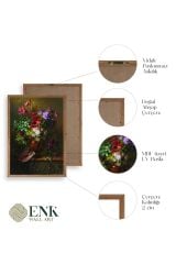Çiçekler Ahşap Çerçeveli Tablo 30 x 42