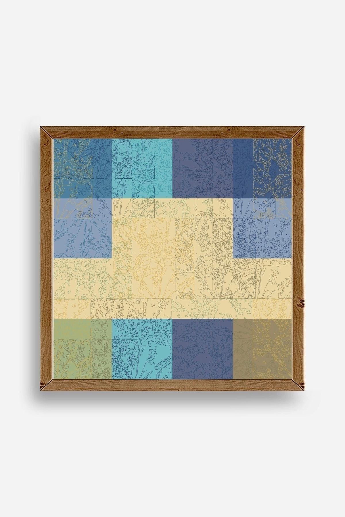 Kare Ahşap Çerçeveli Tablo 50 x 50