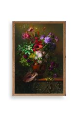 Çiçekler Ahşap Çerçeveli Tablo 23 x 30