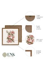 Çiçek Ahşap Çerçeveli Tablo 42 x 42