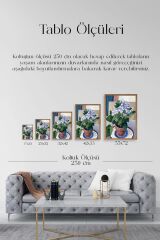 Saksıdaki Çiçek Ahşap Çerçeveli Tablo 23 x 30