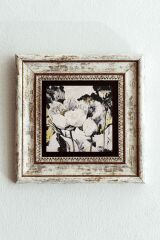 Çiçek Çerçeveli Taş Tablo , Çerçeveli Taş Duvar Dekoru-enkcrcvtbl-00155 20 cm