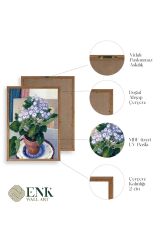 Saksıdaki Çiçek Ahşap Çerçeveli Tablo 50 x 70