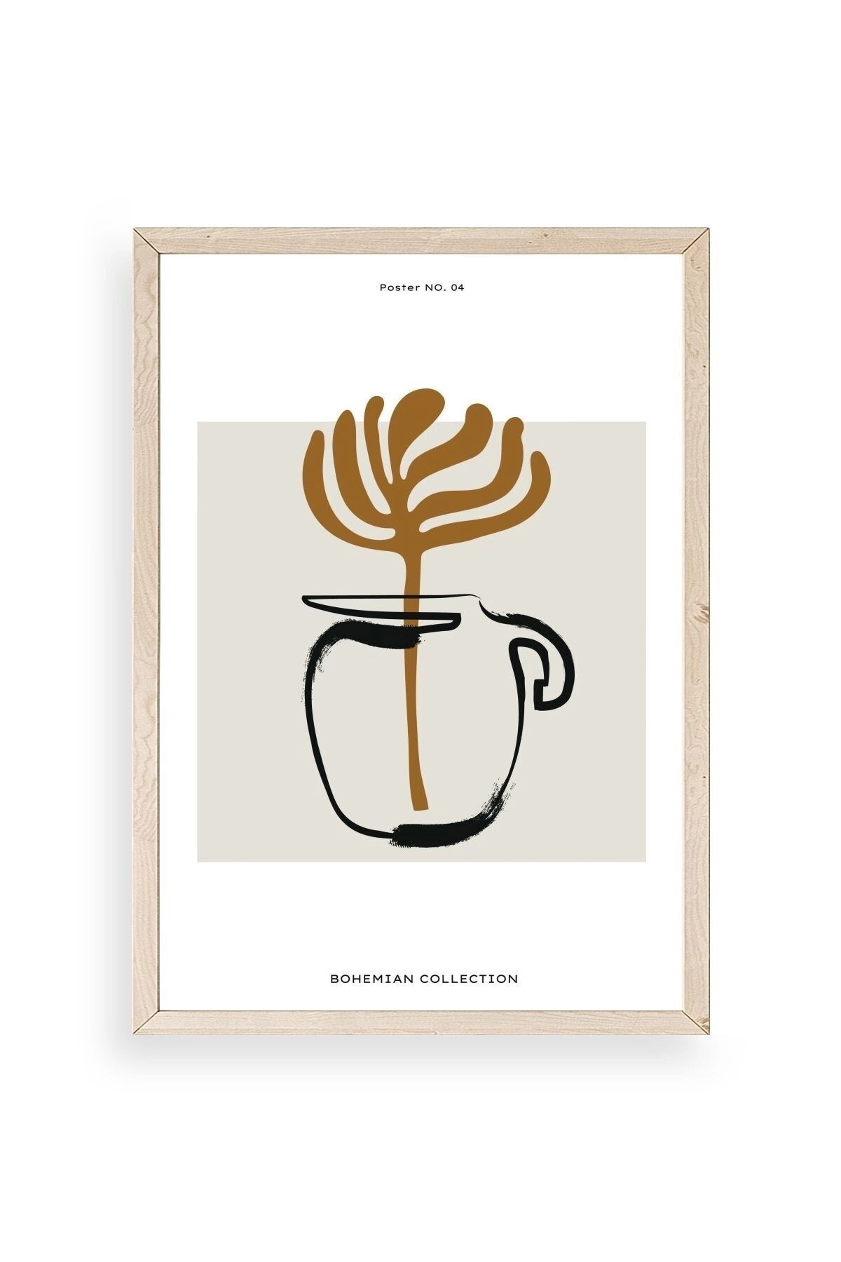 Kahve Ahşap Çerçeveli Tablo 50 x 70