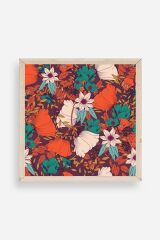 Çiçek Ahşap Çerçeveli Tablo 23 x 23