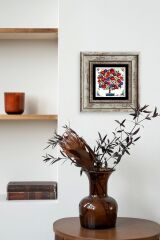 Bereket Ağacı Çerçeveli Taş Tablo 20 cm