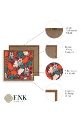 Çiçek Ahşap Çerçeveli Tablo 50 x 50