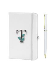 T Harfi Çiçek Baskılı Defter