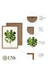 Yaprak Ahşap Çerçeveli Tablo 17 x 23